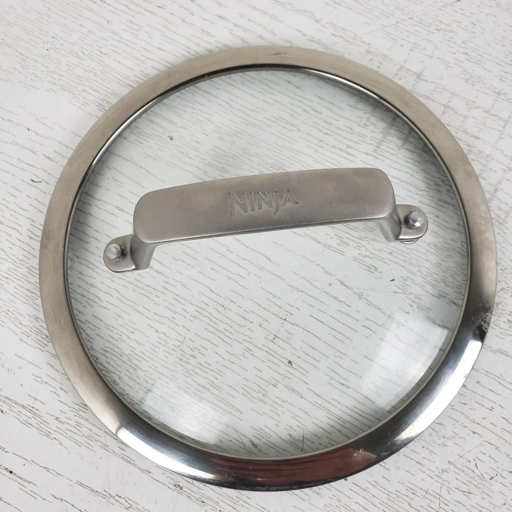 Ninja Foodi Cookware 6 Inch Inside Glass Replacement Lid Stainless Steel Handle‎